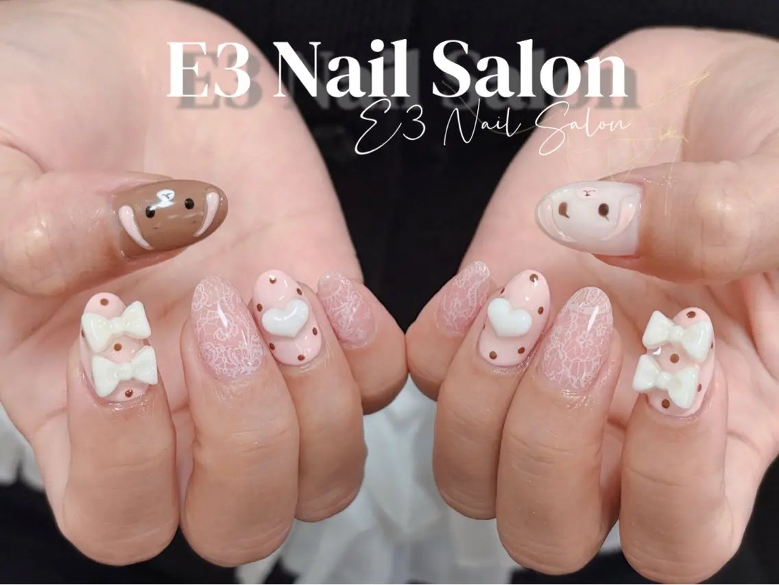 ネイル 桜ネイル フレンチネイル ジェルネイル ガラスフレンチ グラデーション ハンドネイル E3 Nail Salonのネイルデザイン