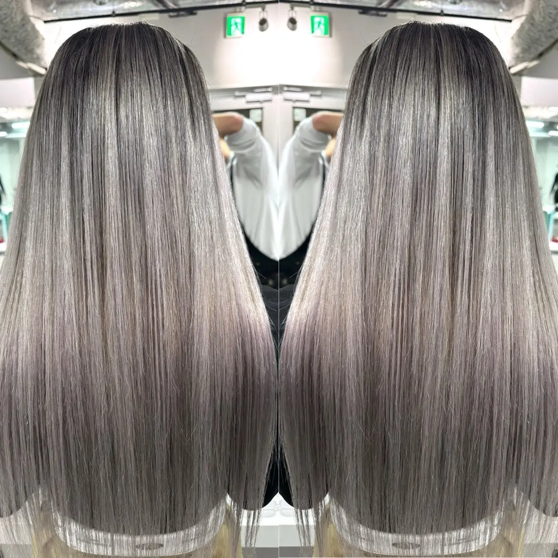 ロング バレイヤージュ ボブ🌈ナツヤのヘアスタイル