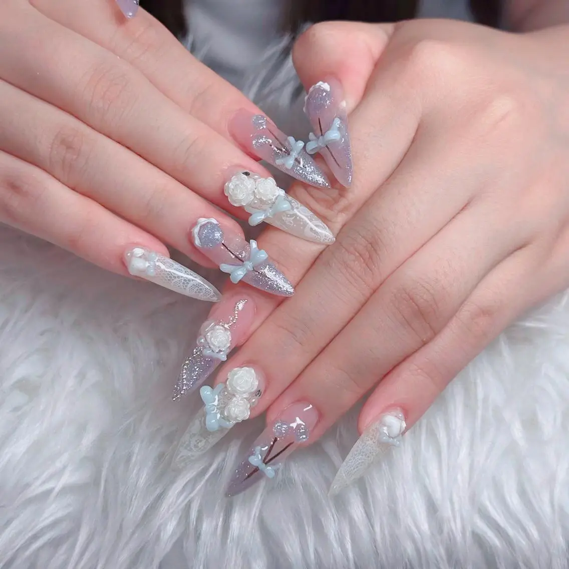 ネイル フレンチネイル ジェルネイル ハロウィン 韓国ネイル マグネットネイル ハンドネイル H.baby Nail Salonのネイルデザイン