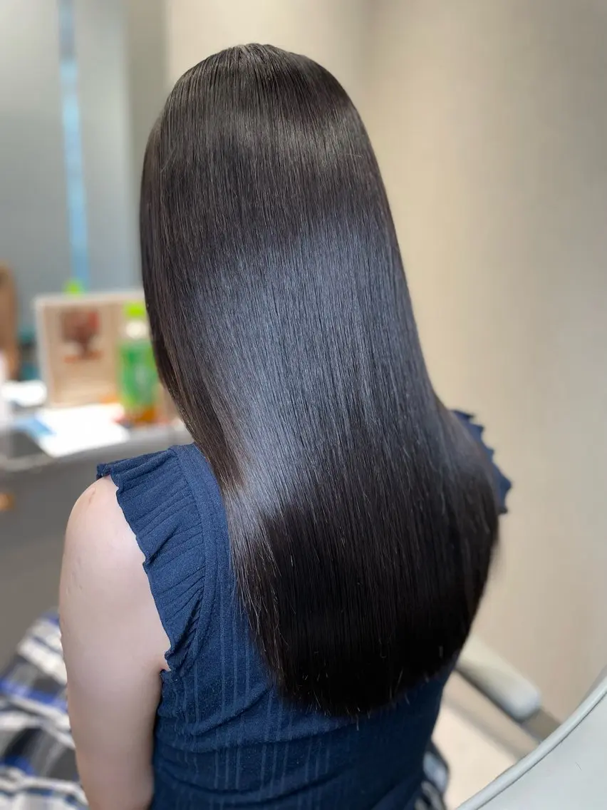 ロング カラー くせ毛 髪質改善 今井 勝也のヘアスタイル