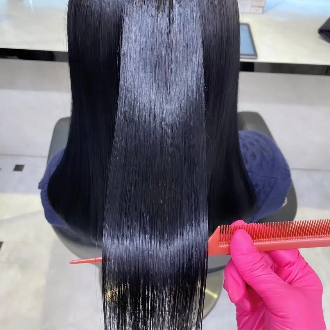 ロング カラー ヘアアレンジ 髪質改善 トリートメント ヘッドスパ ヘアセット レイヤーダブルカラー KYONのヘアスタイル