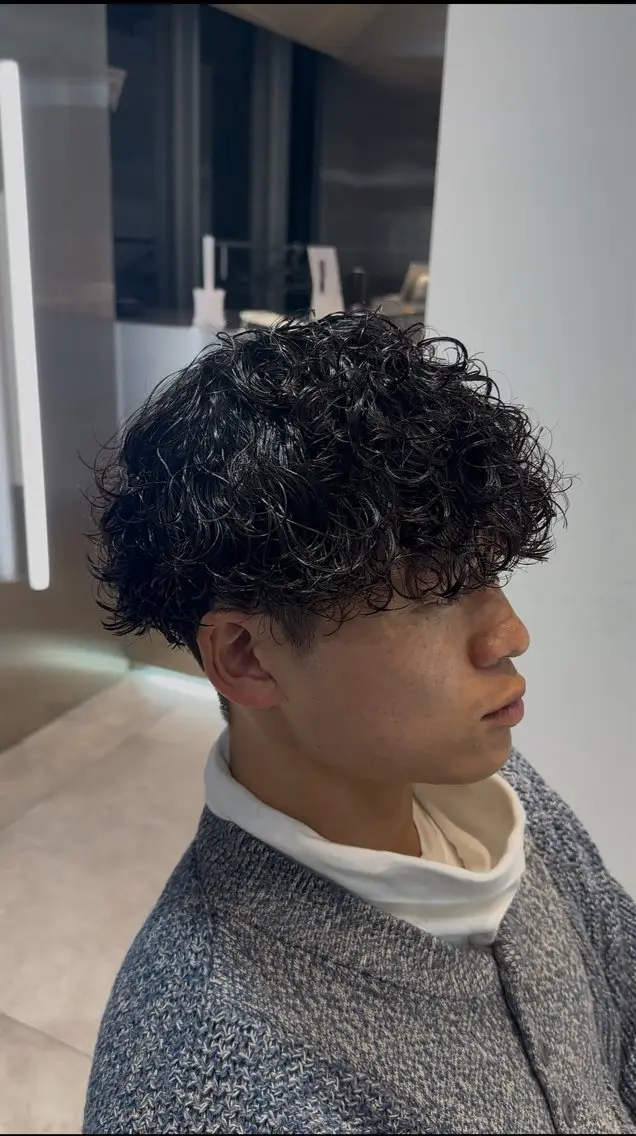 ショート パーマ 似合わせパーマ🔥 河浪 大智のヘアスタイル
