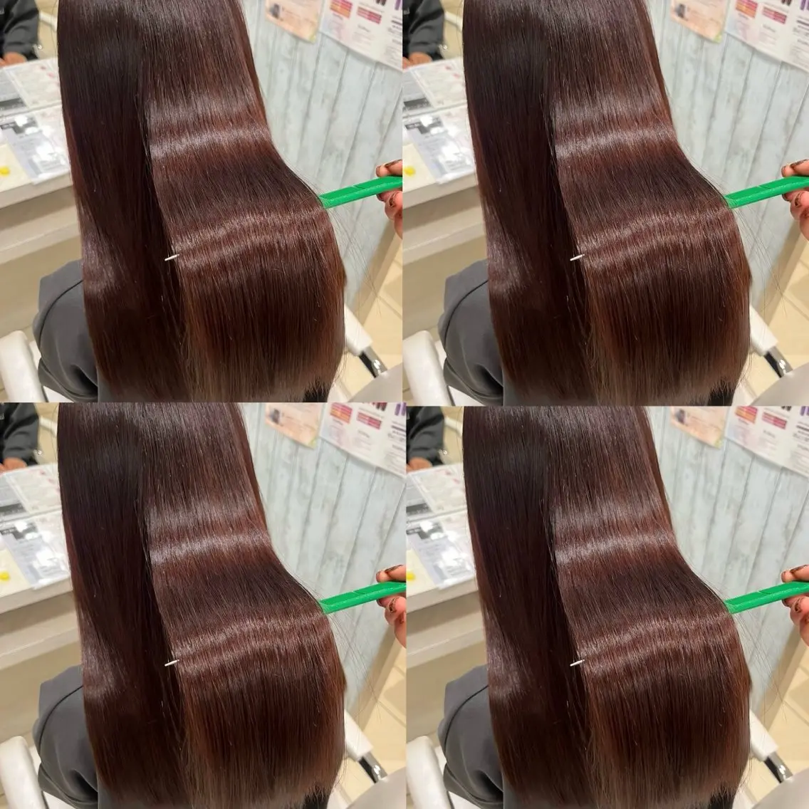 セミロング ヘアカラー トリートメント 【髪質改善カラー】 あむ·. ⟡ 🖤のヘアスタイル