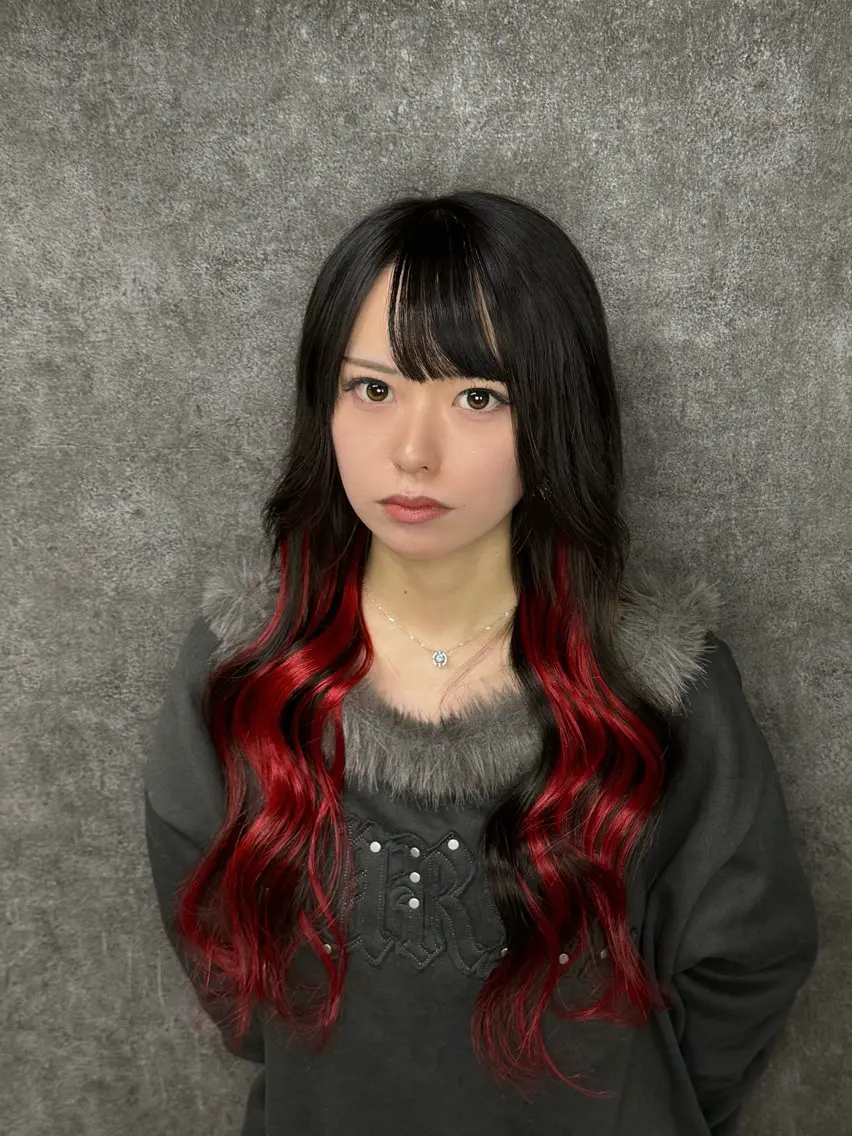 ロング カラー エクステ 🐺新宿manabu プルエクステのヘアスタイル
