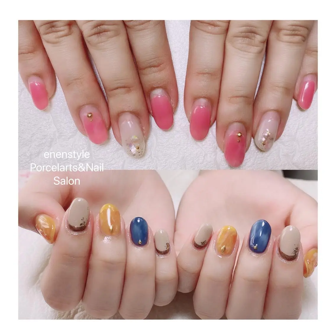 ミディアム ネイル 🐾enen style 🐾のネイルデザイン