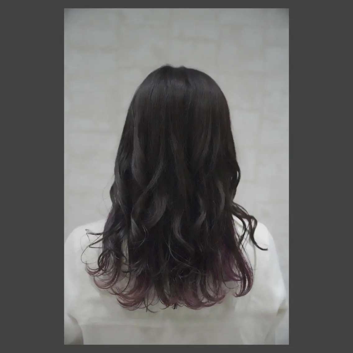 ミディアム カラー パープルカラー トリートメント 美髪矯正 特化　川田のヘアスタイル