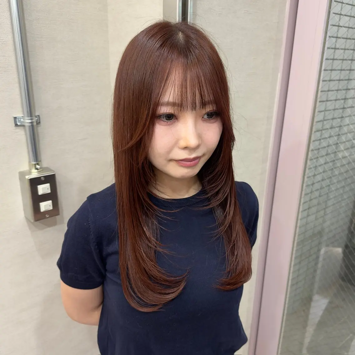 ロング レイヤーカット ヘアカラー PINQ byangelicaのヘアスタイル