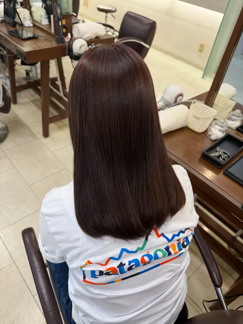 セミロング カラー ヘアカラー はるな/透明感カラー /暖色カラーのヘアスタイル