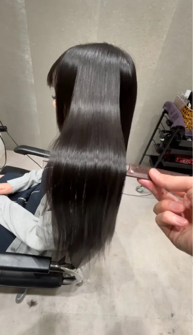 セミロング 髪質改善 トリートメント トリートメント ヘッドスパ 髪質改善ヘアケア 艶髪特化/上田のヘアスタイル