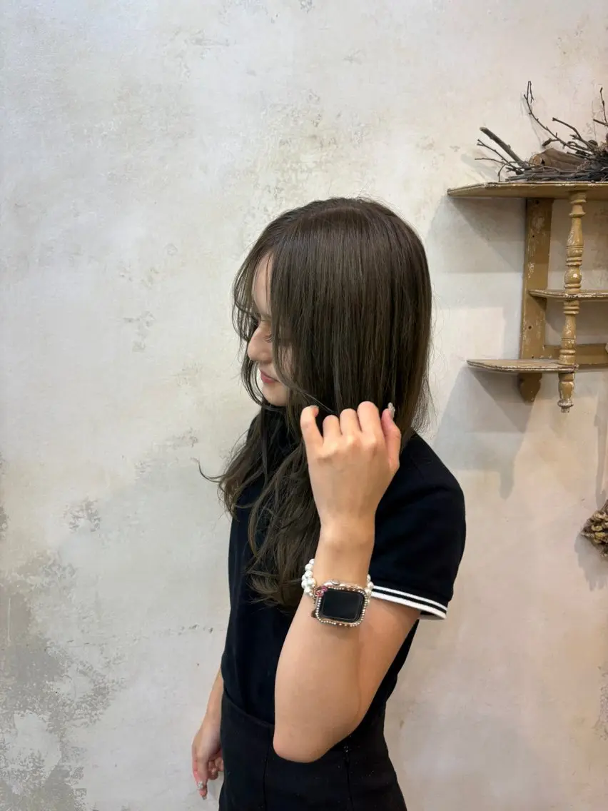 カラー ふたつやゆら🤎ྀི カラー、縮毛矯正のヘアスタイル