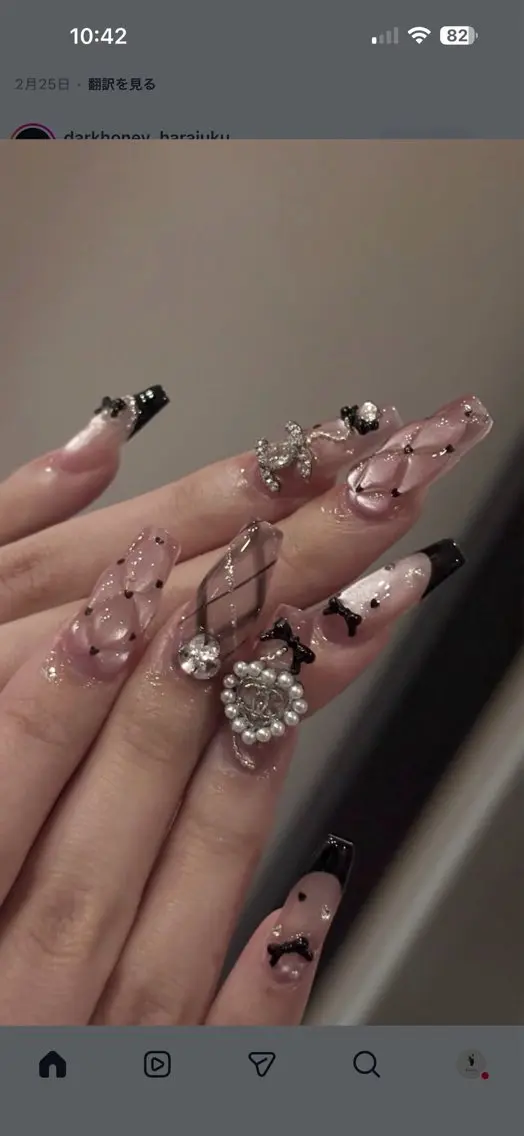 ネイル チークネイル 桜ネイル 長さ出し フットネイル ジェルネイル ハンドネイル XIINH NAIL SALONのネイルデザイン