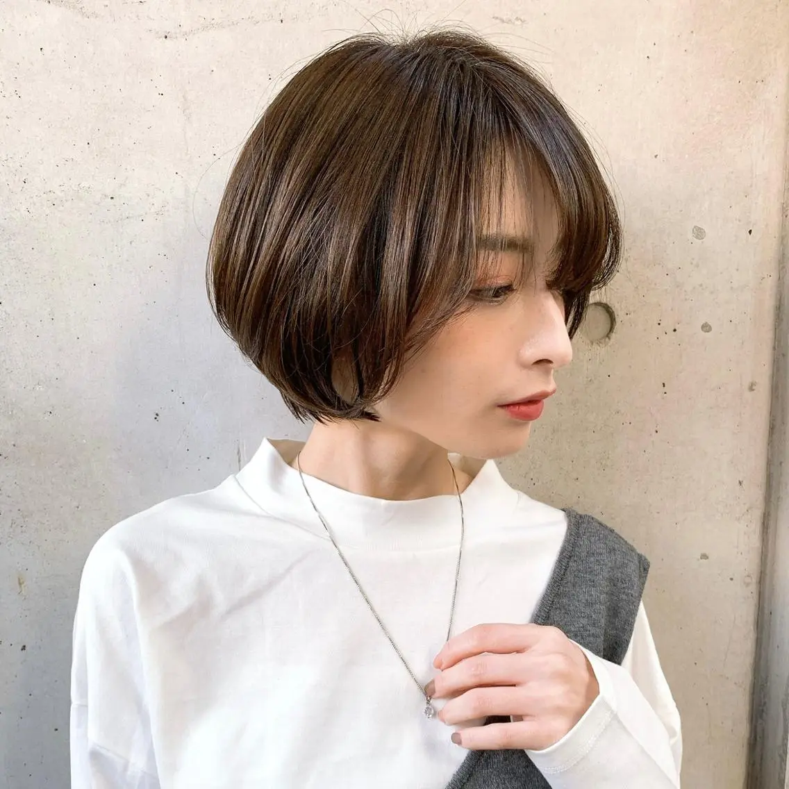 ショート パーマ 髪質改善 韓国風ヘア レイヤーカット ショートヘア トリートメント カット パーマ 髪質改善 縮毛矯正/ レイヤー/銀座/本木のヘアスタイル