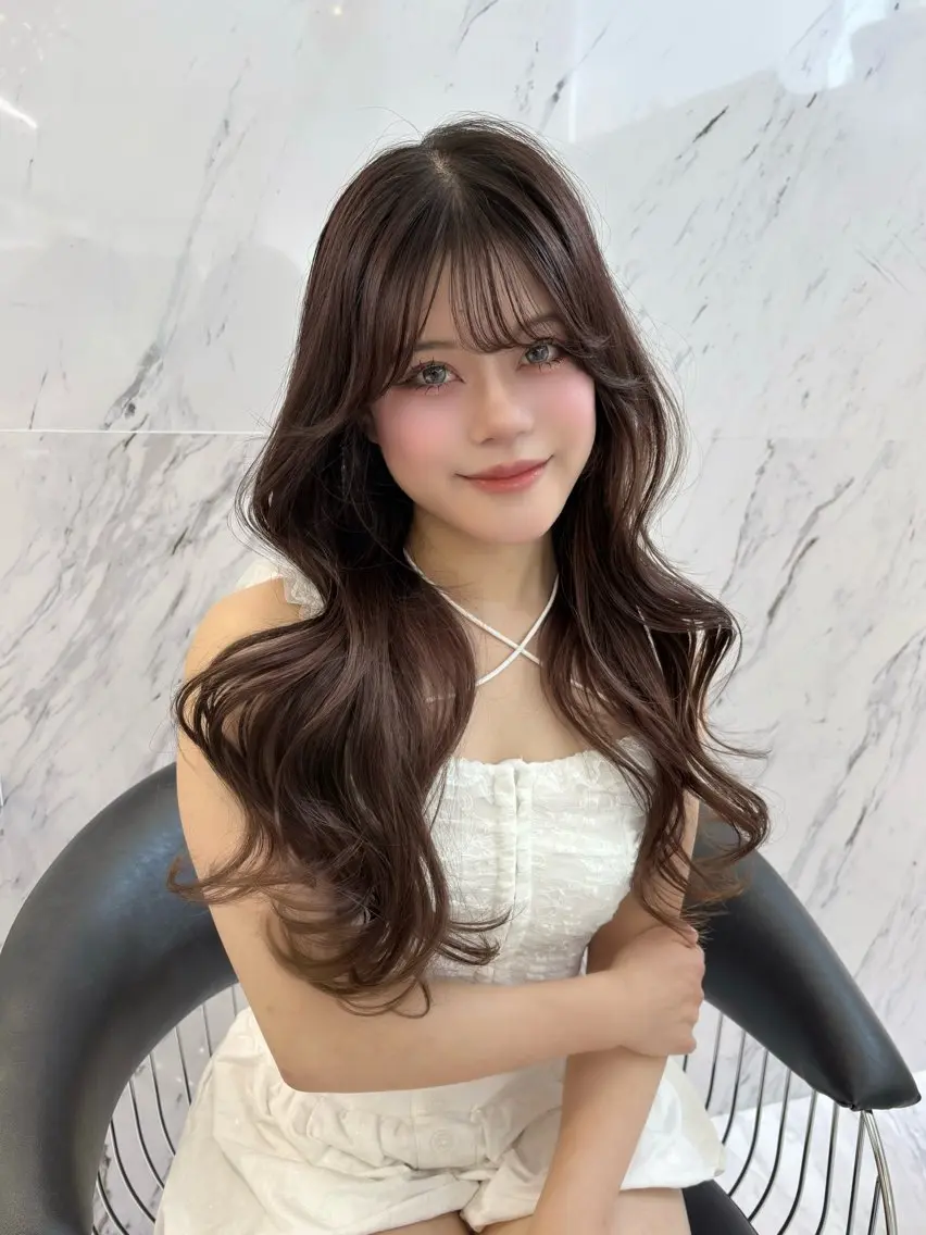 ロング カラー カット ヘアカラー ParveMix 🪽鳥取彩花のヘアスタイル