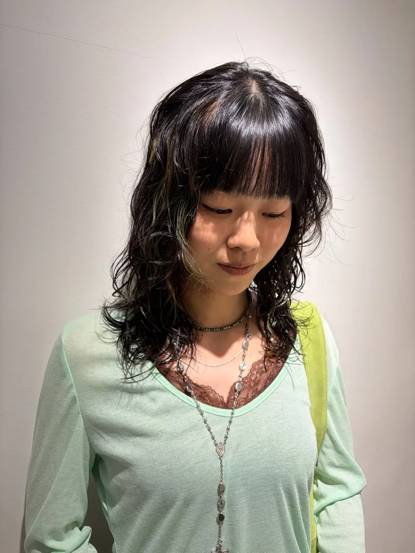 ミディアム パーマ ayame /表参道　美容師のヘアスタイル