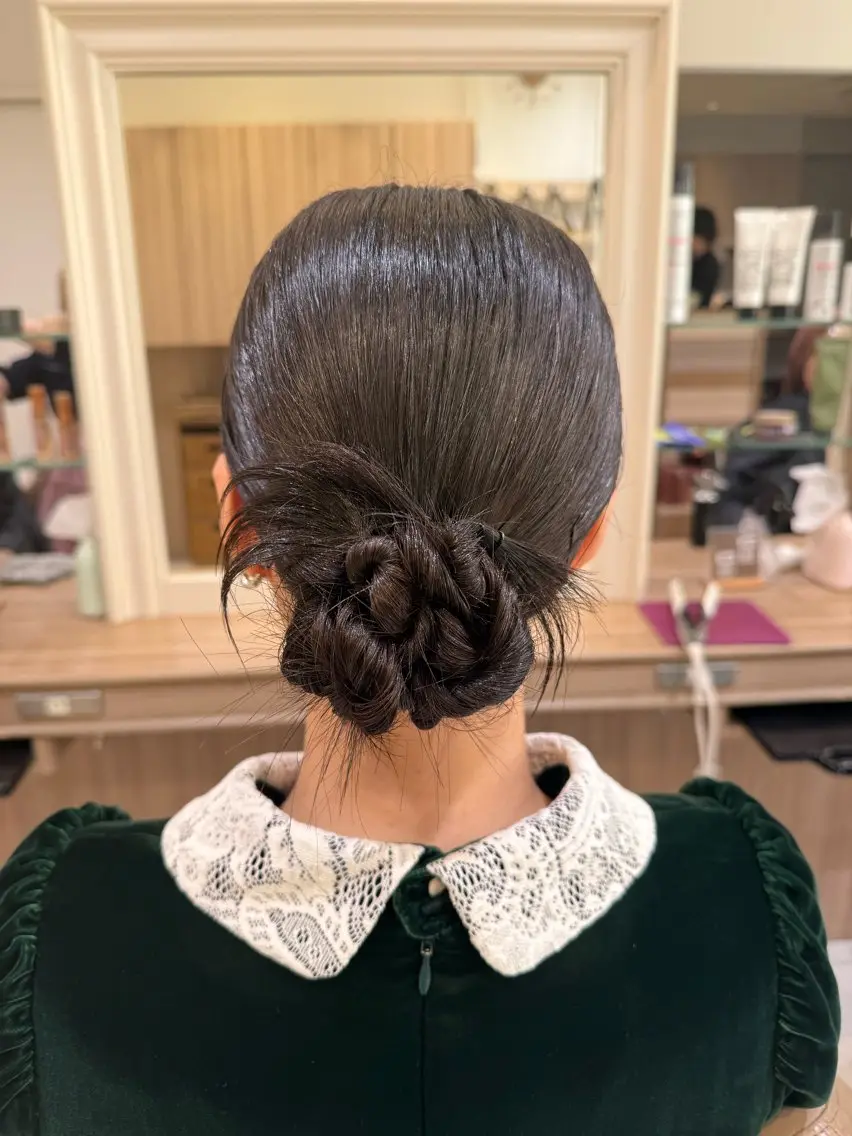 ミディアム ヘアアレンジ ヘアセット 韓国ヘアメイク🎀/ 縮毛矯正✨山本媛香のヘアスタイル