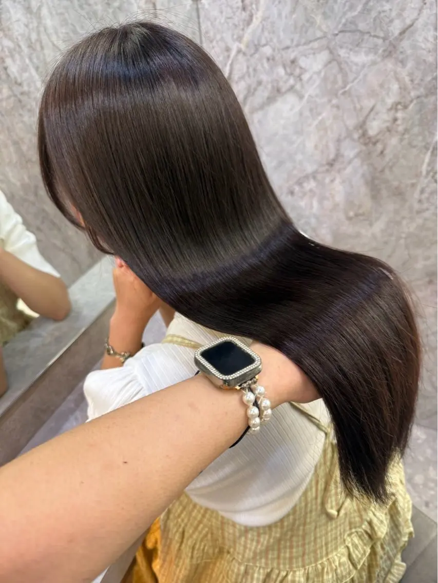 ロング カラー ヘアカラー トリートメント 💙あおい💙大宮 🪽ワンカラー🪽のヘアスタイル