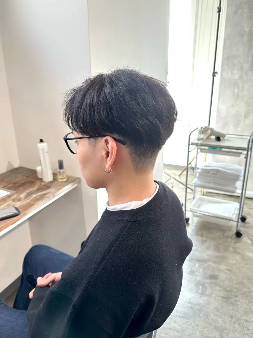 メンズ ビジネス センターパート 刈り上げ カット 骨格補正施術/メンズ 専門美容師/YUYAのヘアスタイル