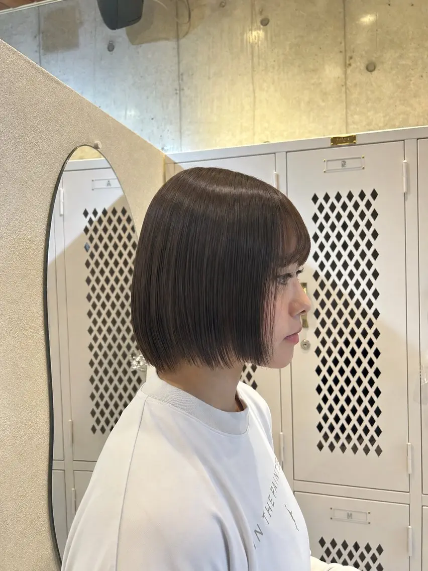 ショート 縮毛矯正 似合わせカット&艶 カラー🤍ヒナタ🤍のヘアスタイル