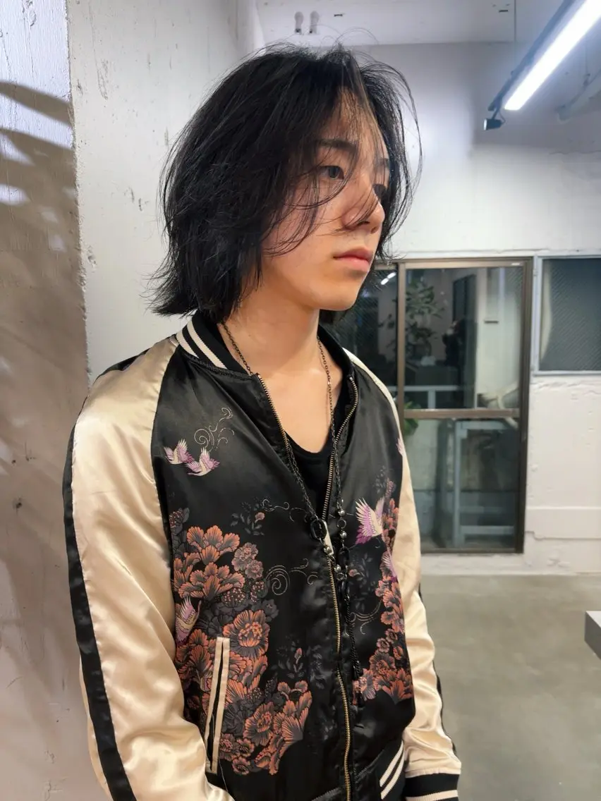 ミディアム カラー メンズ カット ヘアカラー ボブとパーマの達人 /美容室難民の方是非のヘアスタイル