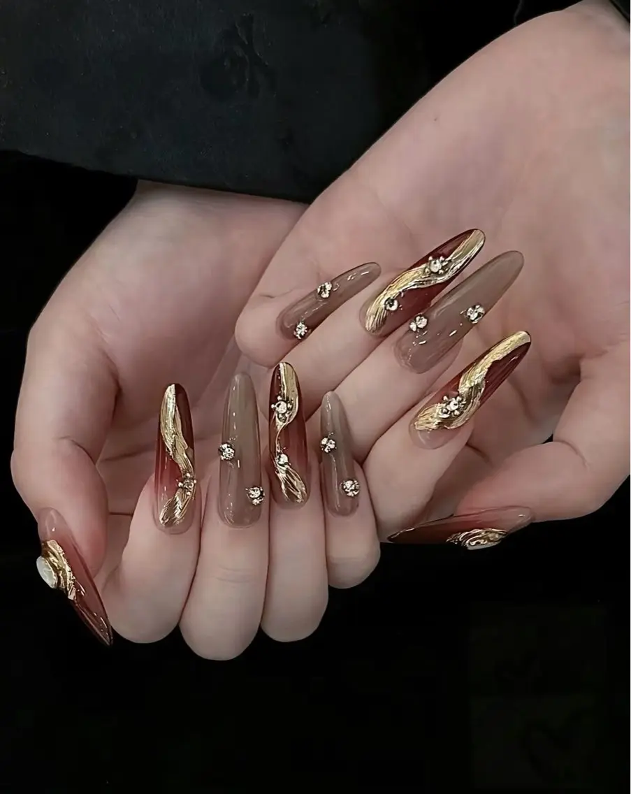 ネイル 長さ出し フレンチネイル グラデーション 卒業式 マグネットネイル ハンドネイル MIHANA NAILのネイルデザイン