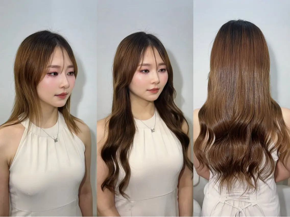 ロング エクステ エクステ&カラー専門 羽エクステ 新大久保のヘアスタイル