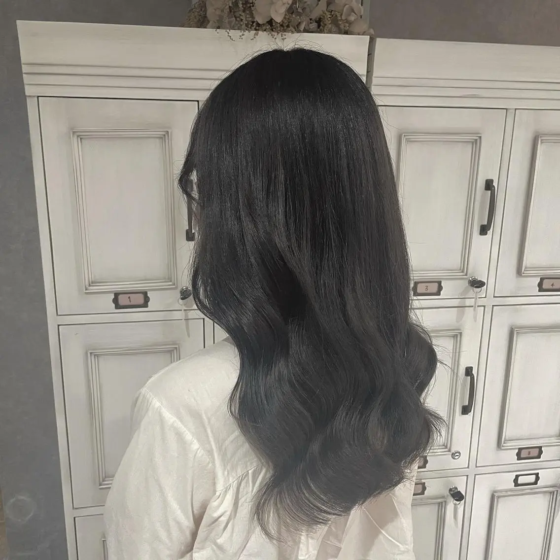 ロング カラー ダークグレー ヘアカラー トリートメント Hair Labo ASH  あみん♡のヘアスタイル