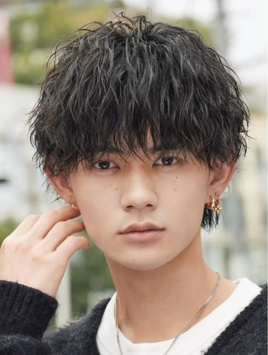 ミディアム メンズ カット パーマ 仙台/fifth/ 佐藤友哉のヘアスタイル