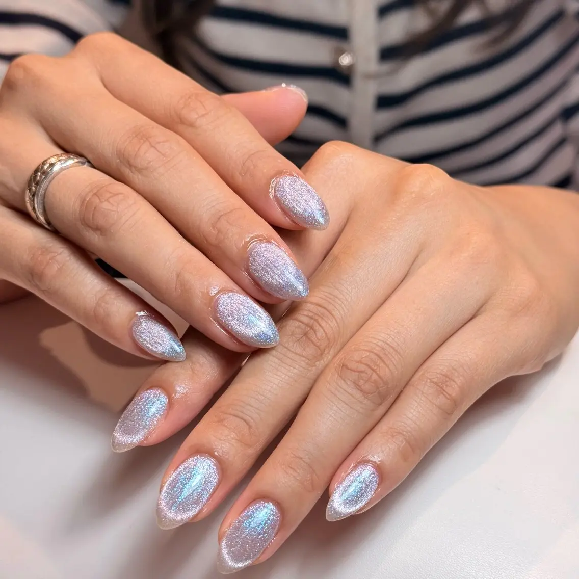 ネイル アートネイル チークネイル フレンチネイル グラデーション キラキラネイル ハンドネイル Risa_ Nailのネイルデザイン