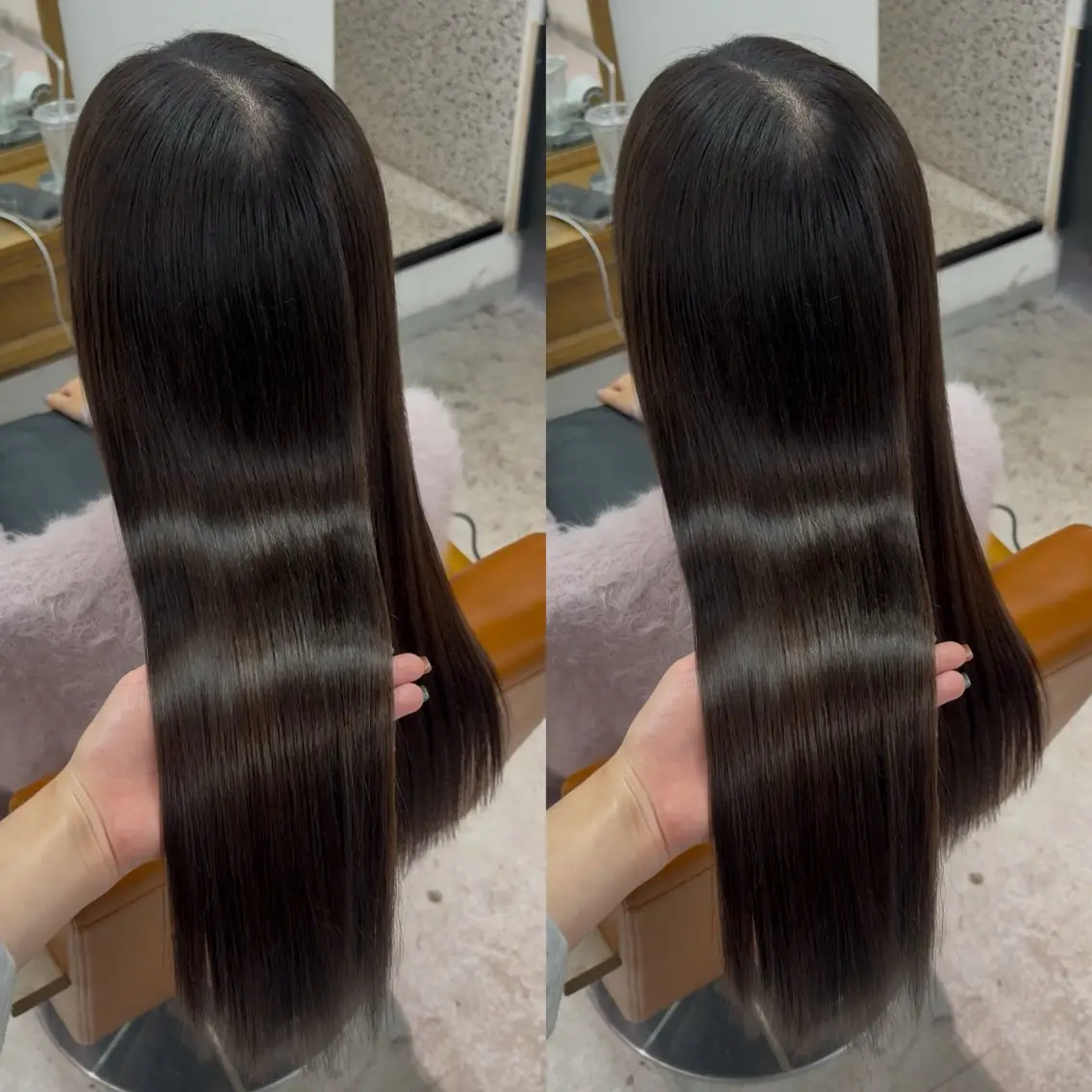 ロング カラー ブラウンカラー チョコレートブラウン ヘアカラー なんば、心斎橋🍓 ハイトーンnicoのヘアスタイル