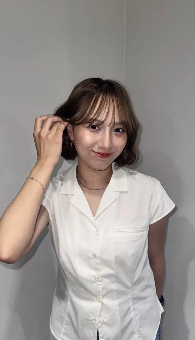 ショート 透明感カラー 🤍のヘアスタイル