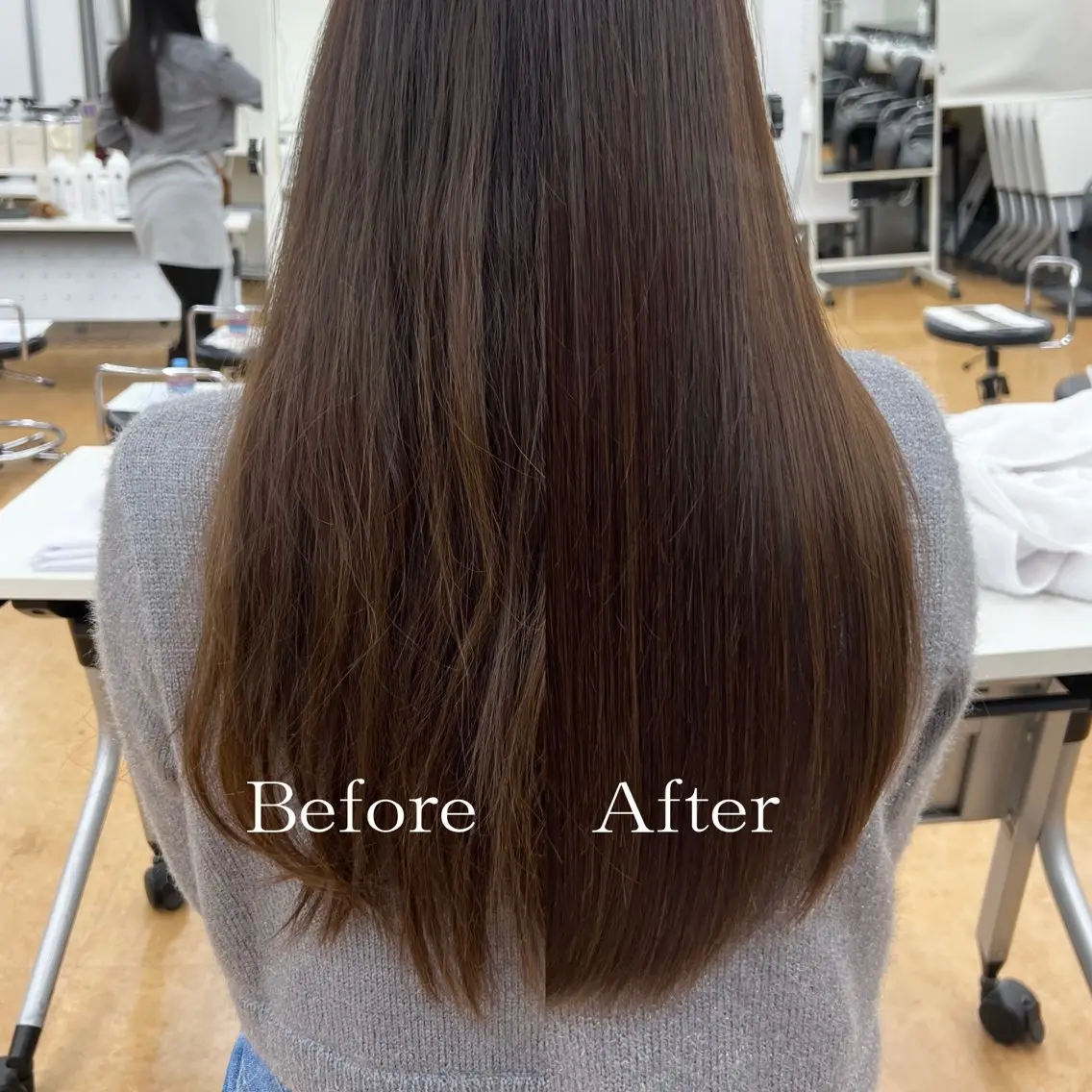 セミロング カット トリートメント ヘッドスパ カット無料/髪質改善 髪質根本改善/艶髪のヘアスタイル