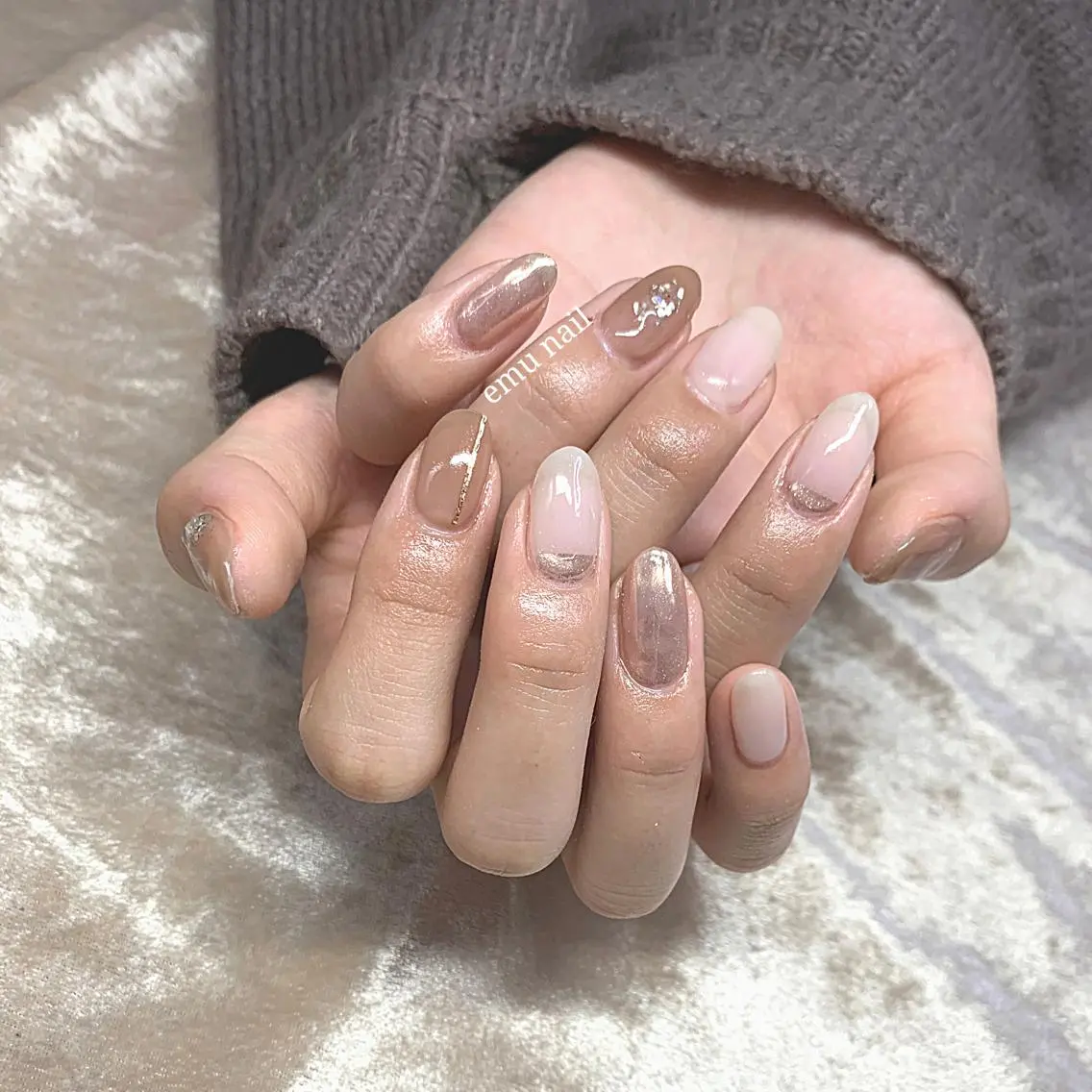 ネイル クリアネイル シンプルネイル emu nailのネイルデザイン
