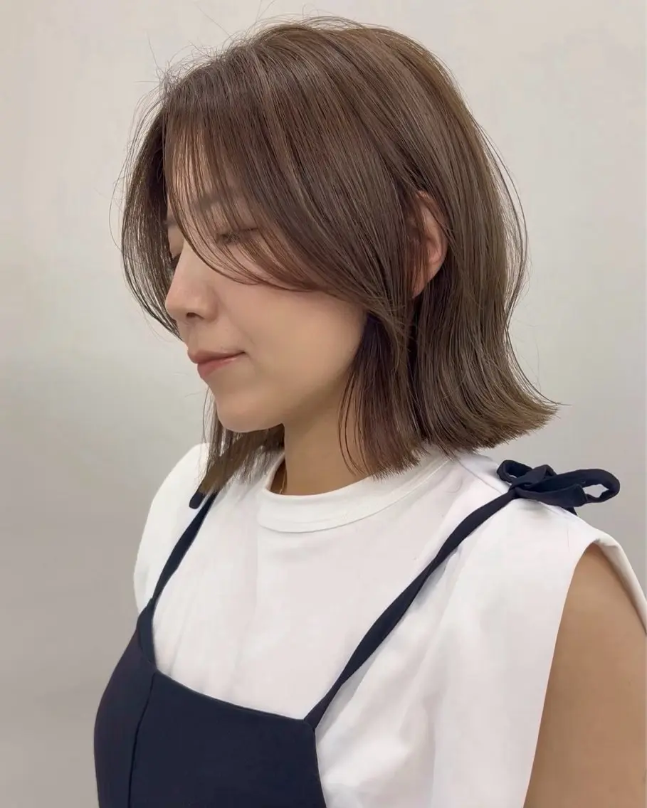 ミディアム カラー ヘアアレンジ ヘアカラー トリートメント 🫧透明感カラー/ Wカラー🫧namiのヘアスタイル