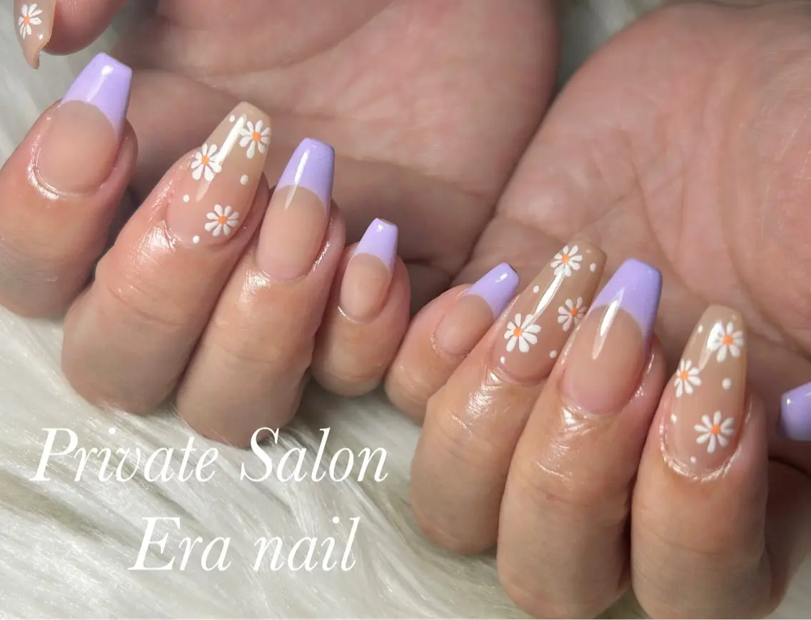ネイル フラワーネイル フレンチネイル ハンドネイル Era nailのネイルデザイン