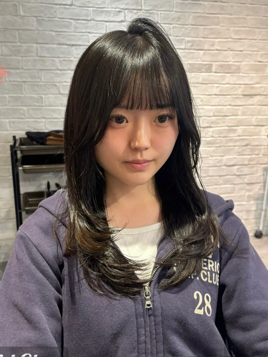 セミロング レイヤーカット 盛れるレイヤー/ 髪質改善/遠藤龍雅のヘアスタイル