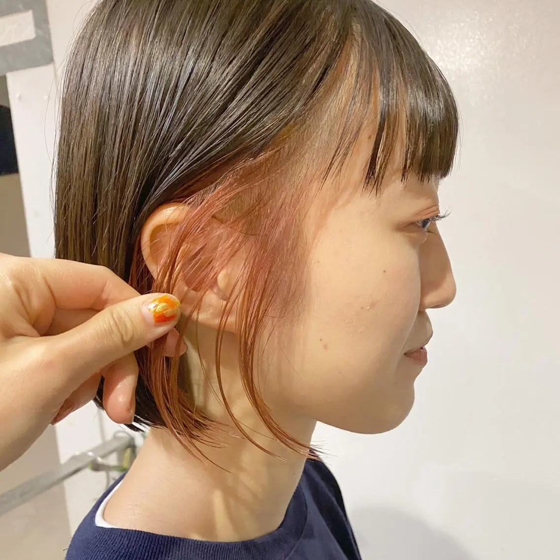 ミディアム カラー ヘアカラー トリートメント 艶カラー⁑ナチュラル ⁑中屋恵美🍃のヘアスタイル