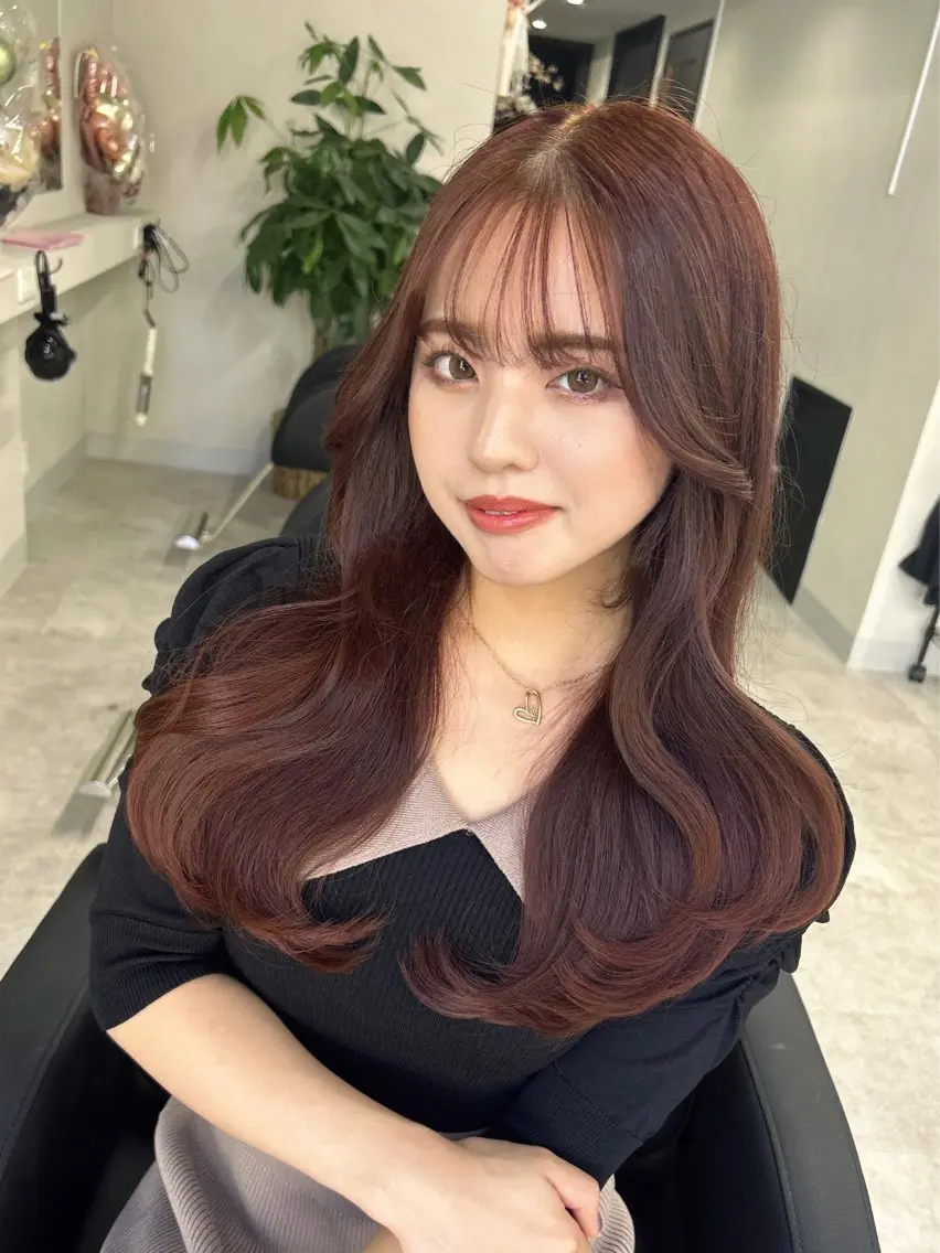 ロング カラー ヘアアレンジ 韓国風×髪質改善 ゆりのヘアスタイル