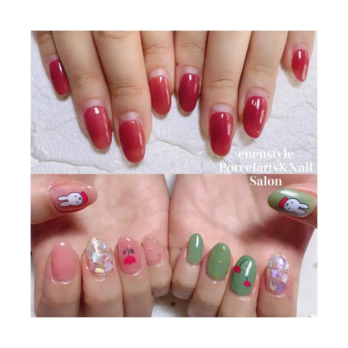 ミディアム ネイル ジェルネイル ニュアンスネイル オフィスネイル ワンカラーネイル パラジェル ハンドネイル 🐾enen style 🐾のネイルデザイン