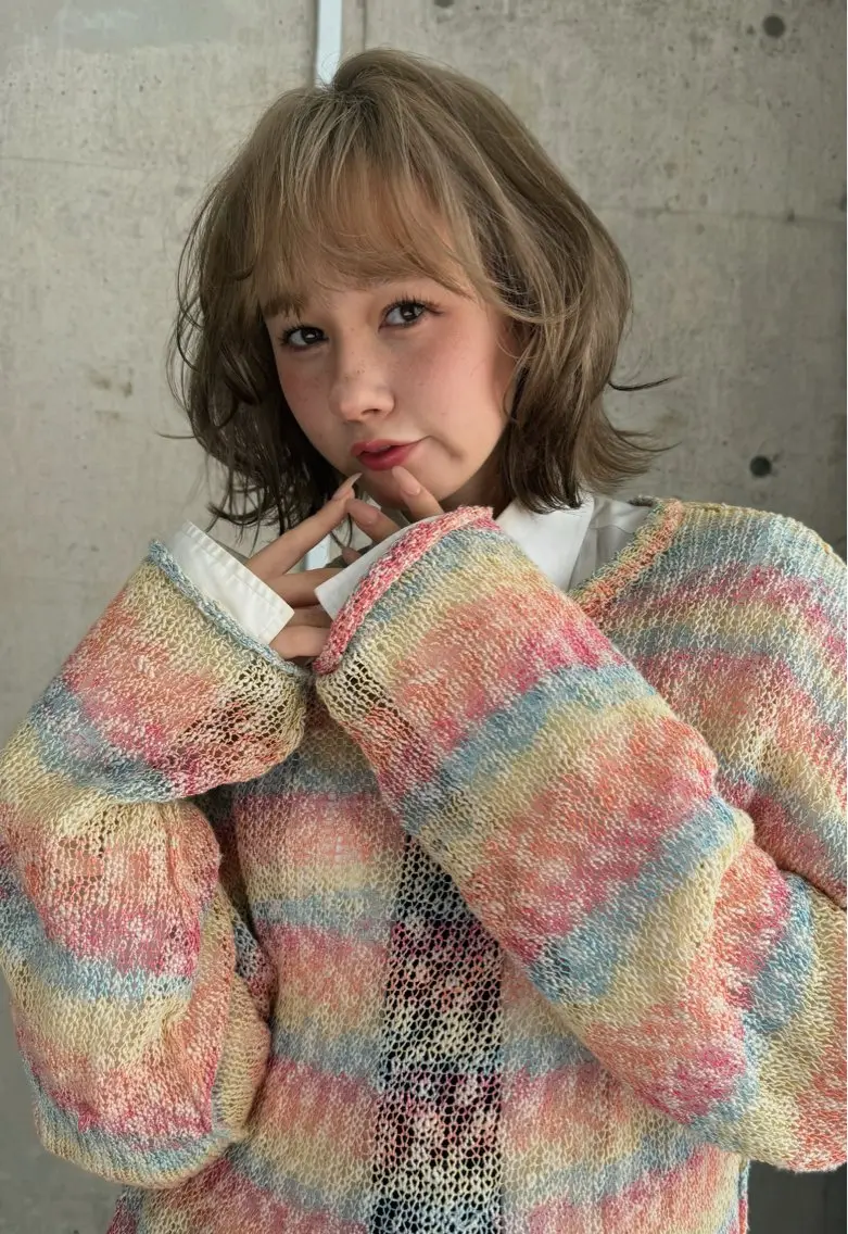 ミディアム カット ヘアカラー 🩵縮毛矯正・ボブ 岩原朋也🩵のヘアスタイル