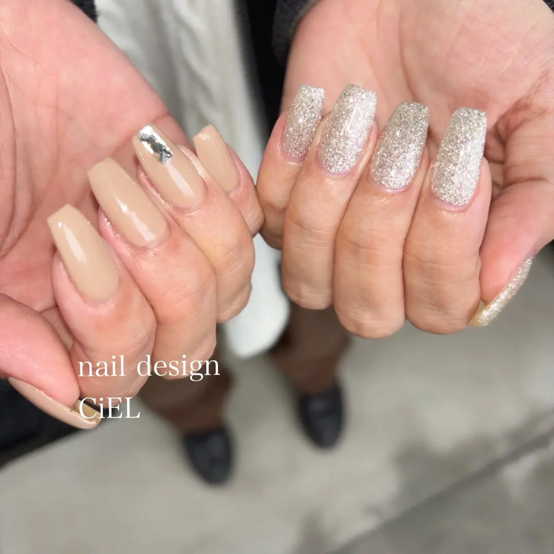 ネイル ストーンネイル ハンドネイル CiEL Maikoのネイルデザイン