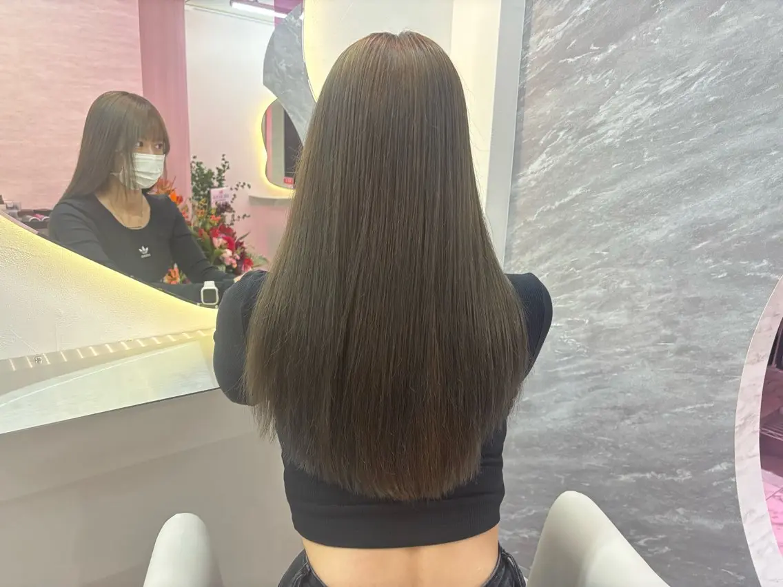 ロング カラー パーマ ヘアアレンジ メンズ キッズ ヘアカラー トリートメント 🤍韓国風レイヤー/ 艶髪🤍鳥越美羽のヘアスタイル