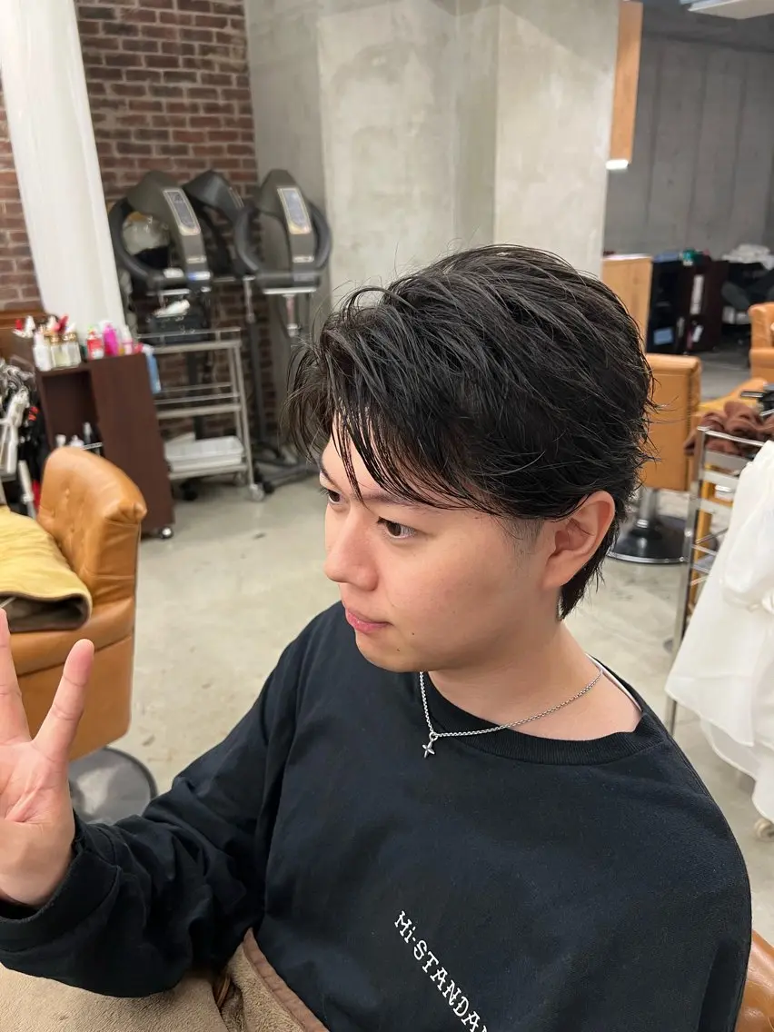 ミディアム カット ヘアセット tomoメンズ特化 /パーマ/カットのヘアスタイル