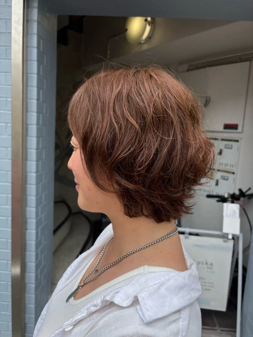 ショート カット トリートメント 藤倉なつみ/ パーマモデル様募集中のヘアスタイル