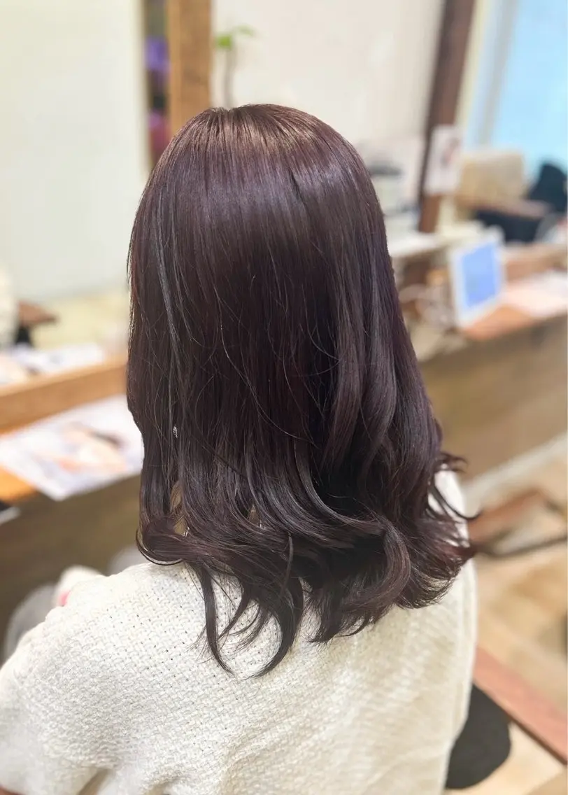 セミロング カラー 暖色/ダブルカラー 💜 Sena 🫧のヘアスタイル