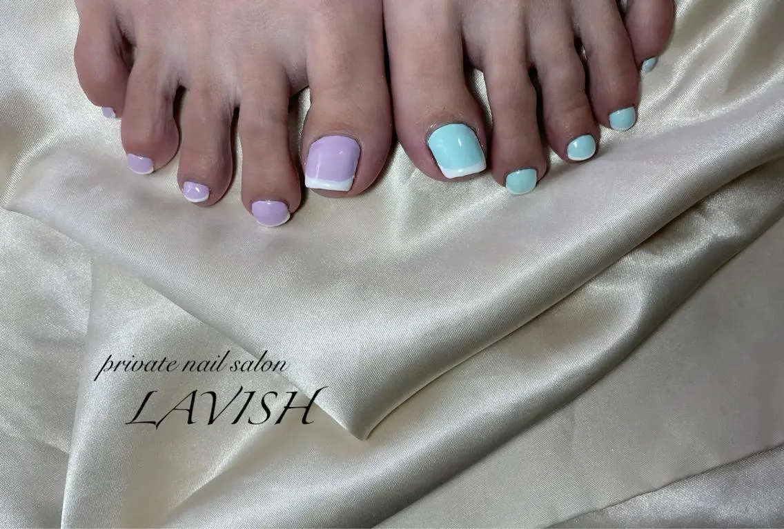 ネイル 氷ネイル・うるうるネイル 韓国ネイル ニュアンスネイル ワンカラーネイル 春ネイル LAVISH 大和店 emi・:*+のネイルデザイン