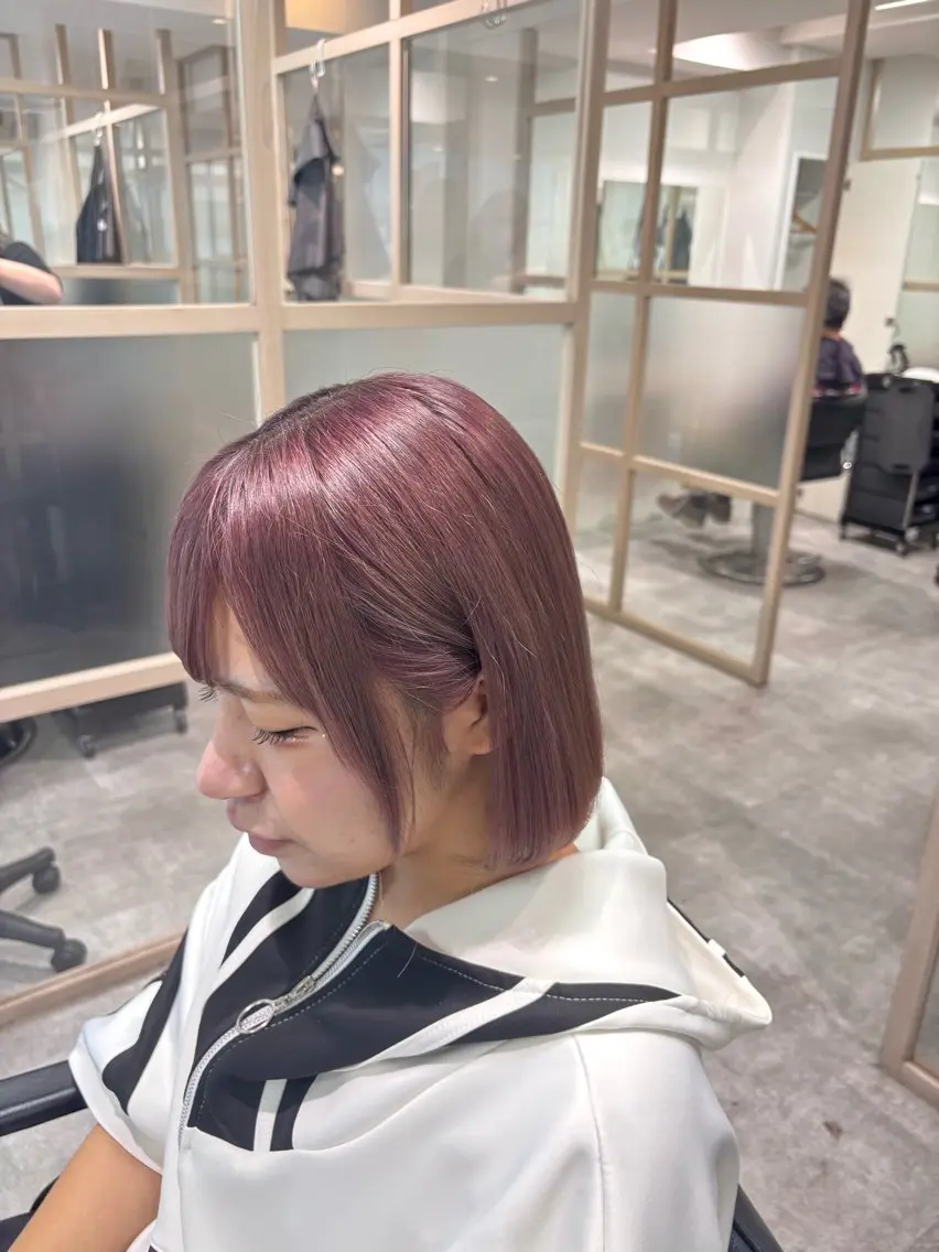ショート カラー ブリーチ 透明感カラー ラベンダーカラー ピンクカラー ピンクラベンダー 🍒Sumire /モデル募集中🍒のヘアスタイル