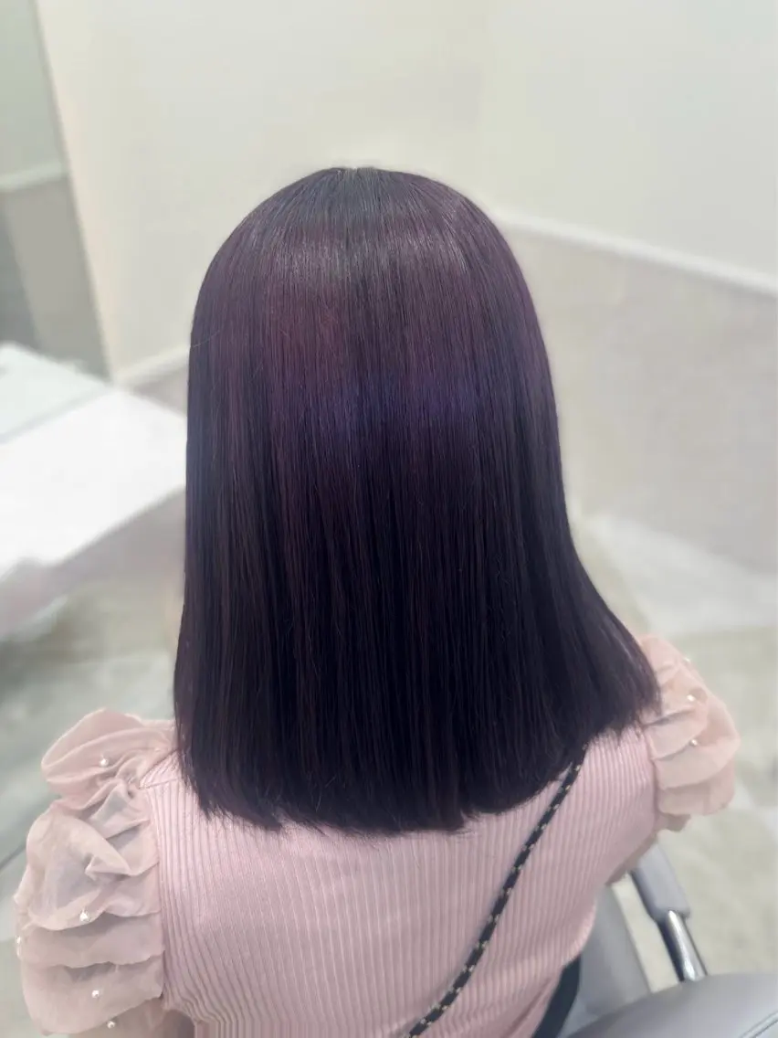 ミディアム カラー ヘアカラー トリートメント 🎀ちゃんりお🎀 /ブリーチなしカラーのヘアスタイル