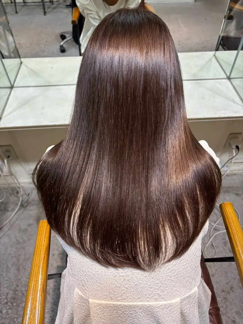 セミロング ヘアカラー トリートメント 《ro-ro》 みゆのヘアスタイル