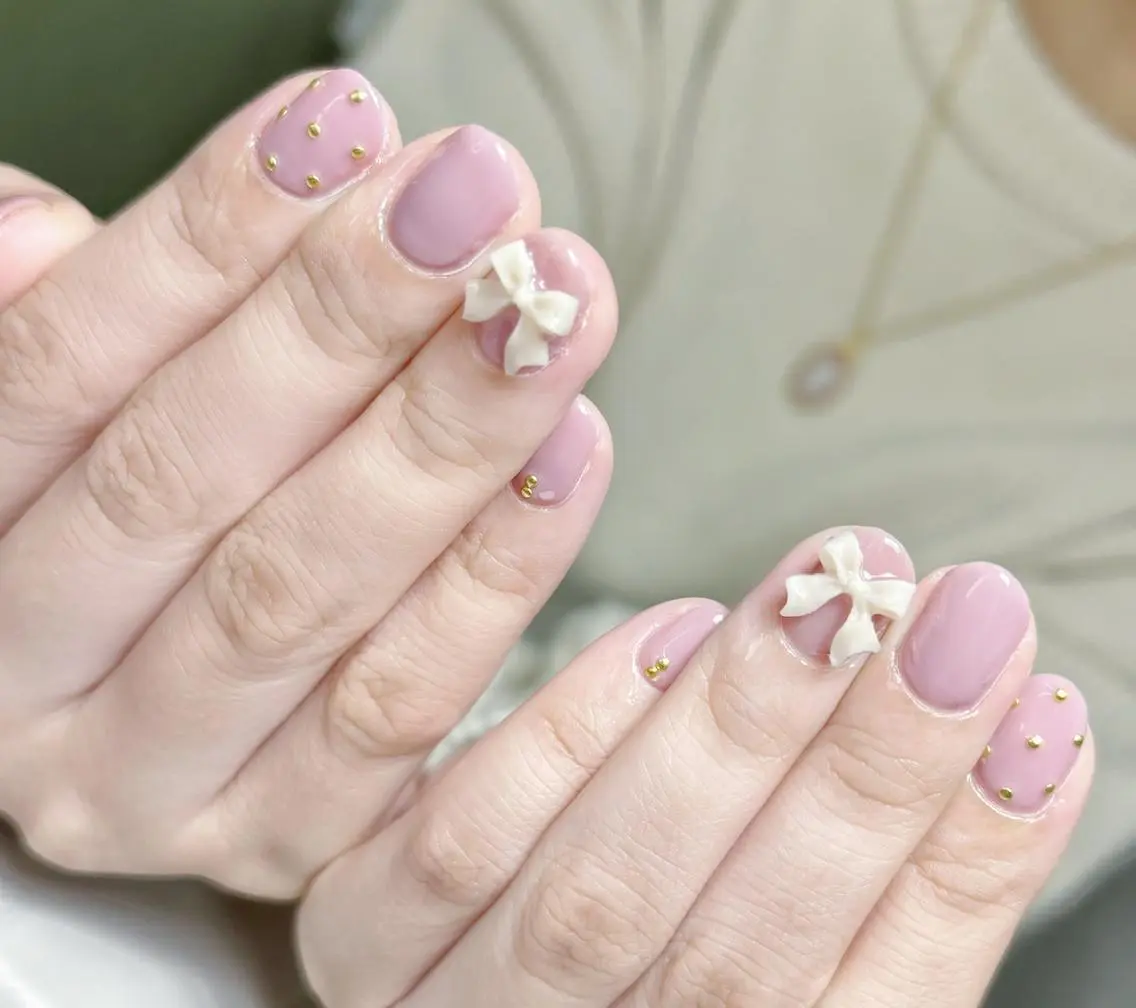 ネイル ハンドネイル ki🍒🍒 ki ツルツルネイルのネイルデザイン