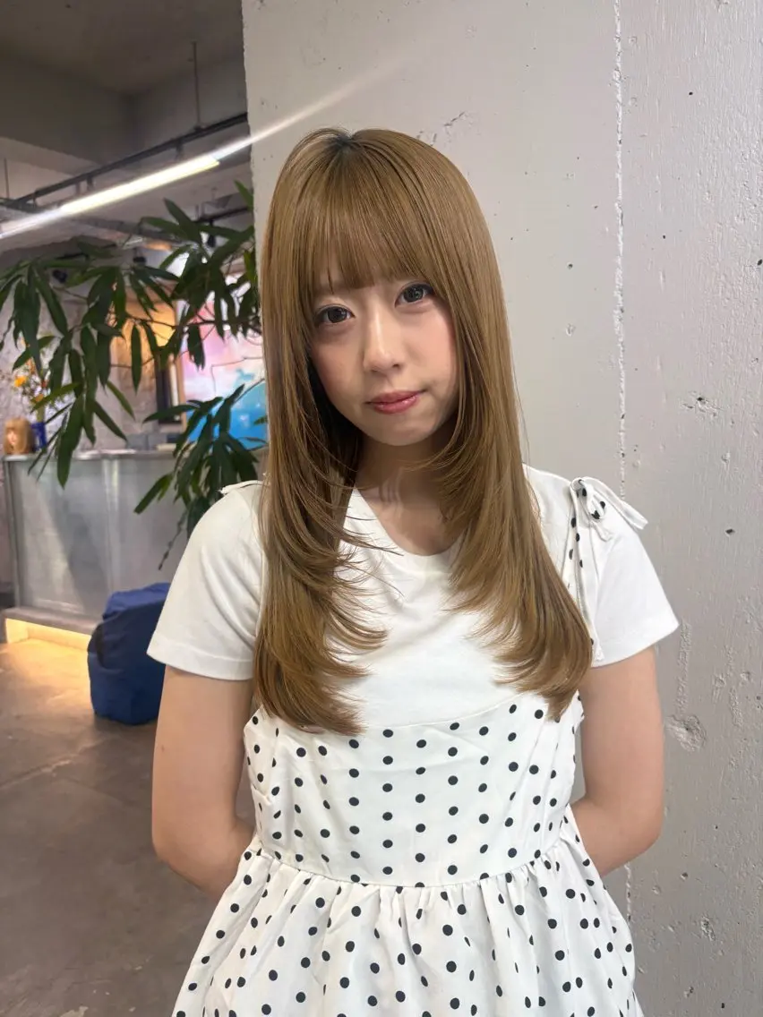 ロング カラー ヘアカラー ハイトーン レイヤー🎀meiのヘアスタイル